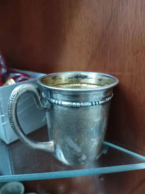 JARRITA  METAL DE CON ASA "ALPAKA" Boca 5 x 6 cm alt.