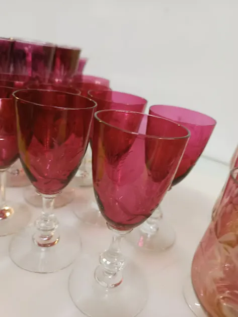 COPA CRISTAL ROJA "E"  ALT  13 X 5.5 cm