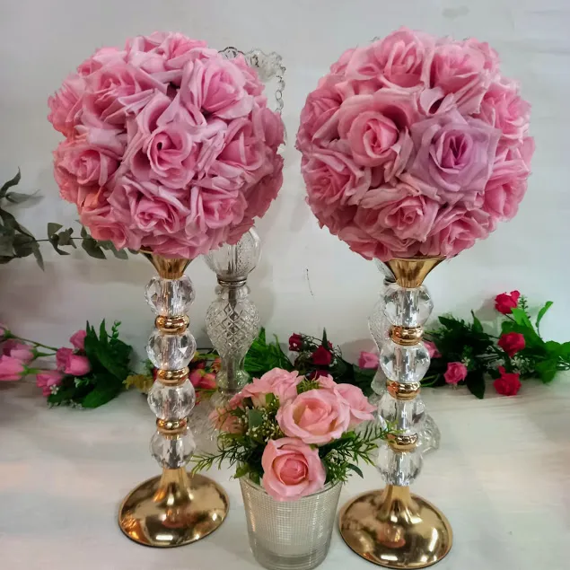 ESFERA  DE FLORES  ROSA ROSA    Diam 22 cm