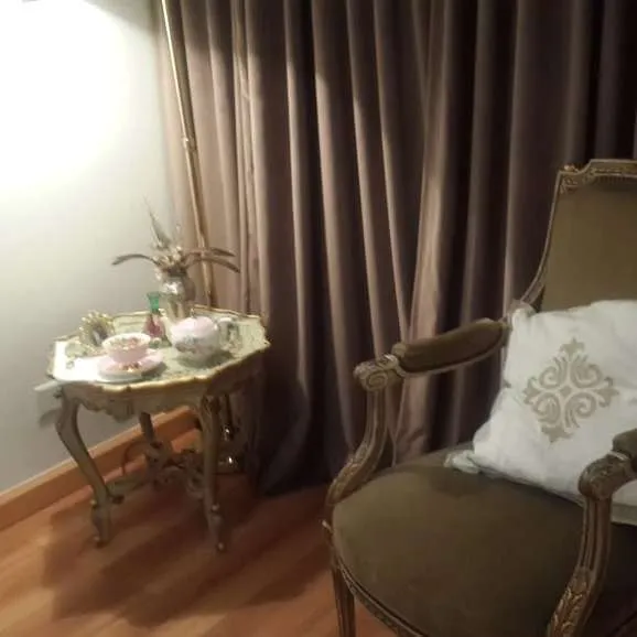 CORTINA VERDE  BEIGE  DIANA 220 X 1 MT