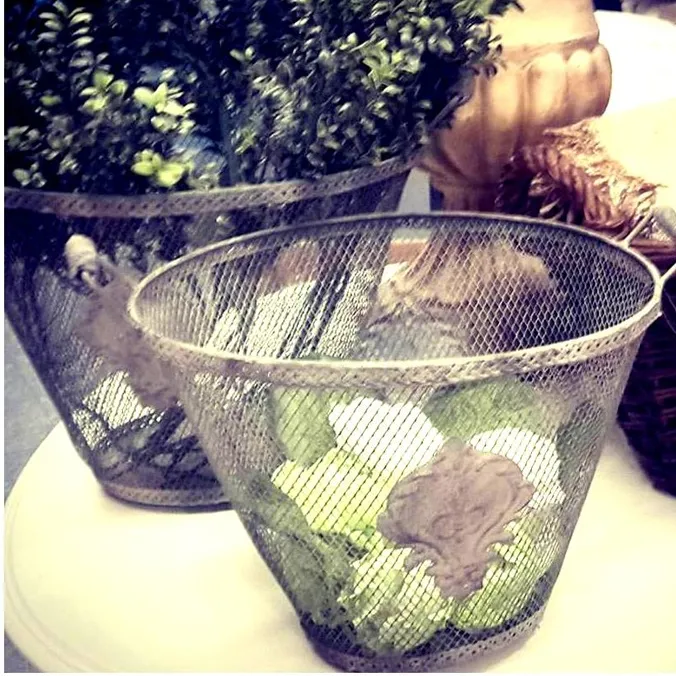 Canasto Metal enrejado Grande 