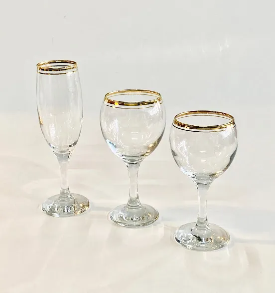 COPA CHAMPAGNE BORDE ORO