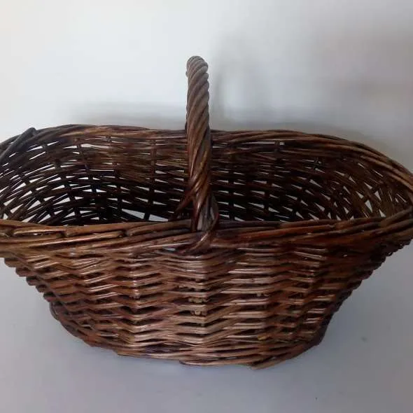 CANASTA VINTAGE OVAL CON 1 ASA   P  45 x 25 cm