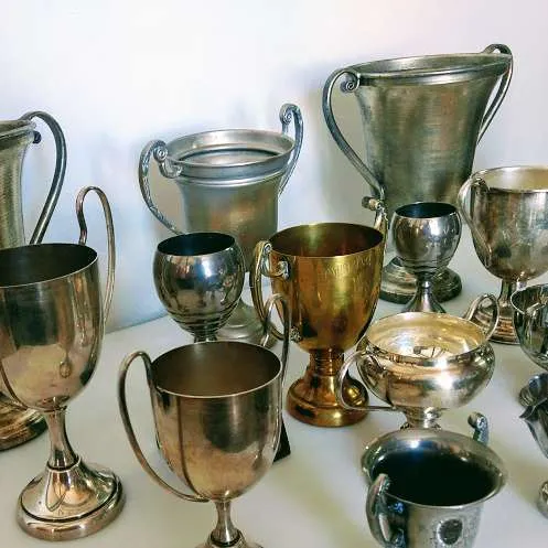 TROFEOS ANTIGUOS VARIOS MEDIANOS (14 A 18 CM)