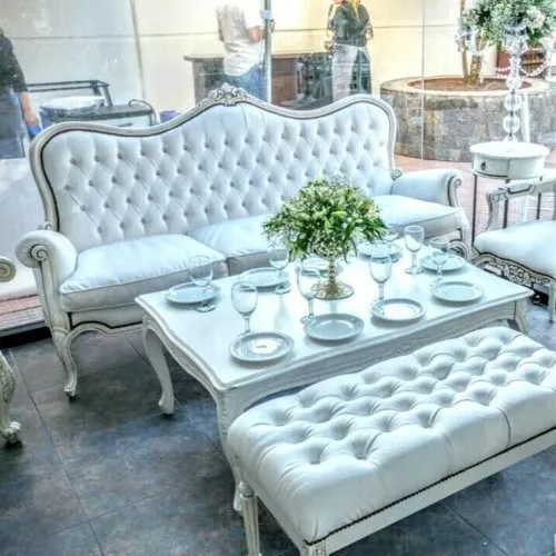 SILLON 3 CUERPOS LUIS XV CON CAPITONEE - Largo 2.0 mt Ancho 70 cm. Alto 1mt