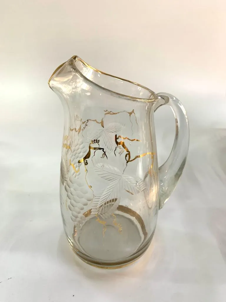 JARRA CRISTAL LABRADA CON DORADO "PARRA"