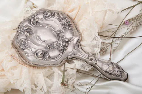  ESPEJO DE MANO PLATA ART NOUVEAU 