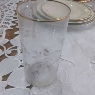 Vasos Antiguos Borde  Oro 