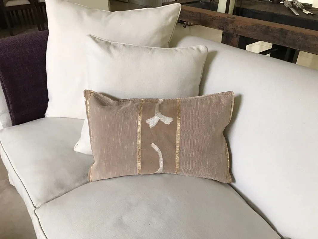 ALMOHADON  GAMUZA Y ORGANZA RECTANGULAR 50X 30  COD. GOR