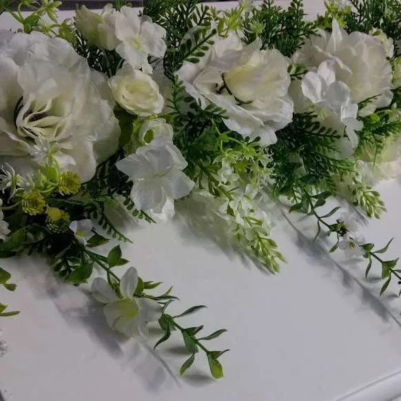 GUIRNALDA   "NATURALIA"  VERDE Y BLANCA 3mt 