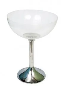 FRAPERA ACRILICO CON PIE CROMADO  Diam.55 cm Alt 70 cm