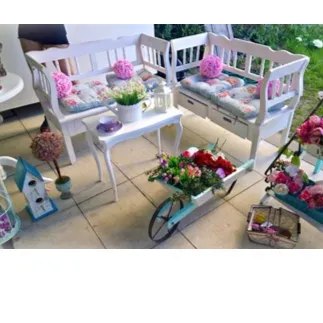 SILLON DOBLE "GARDEN" CON CAJONES 1.0 x 0.45 mt Alt. 0.80 mt