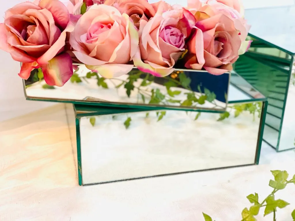 CUBO / FANAL/ BANDEJA  ESPEJADO "H" 25 X 25 X 5