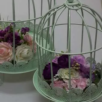 JAULA VERDE CHICA . Diam 20 Alt. 35