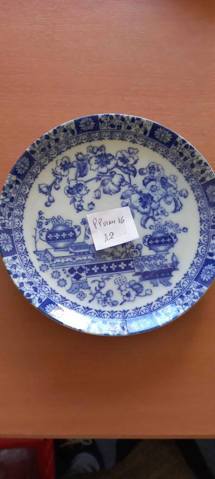 PLATO DE POSTRE  OLD BLUE  TSUJI -16 CM