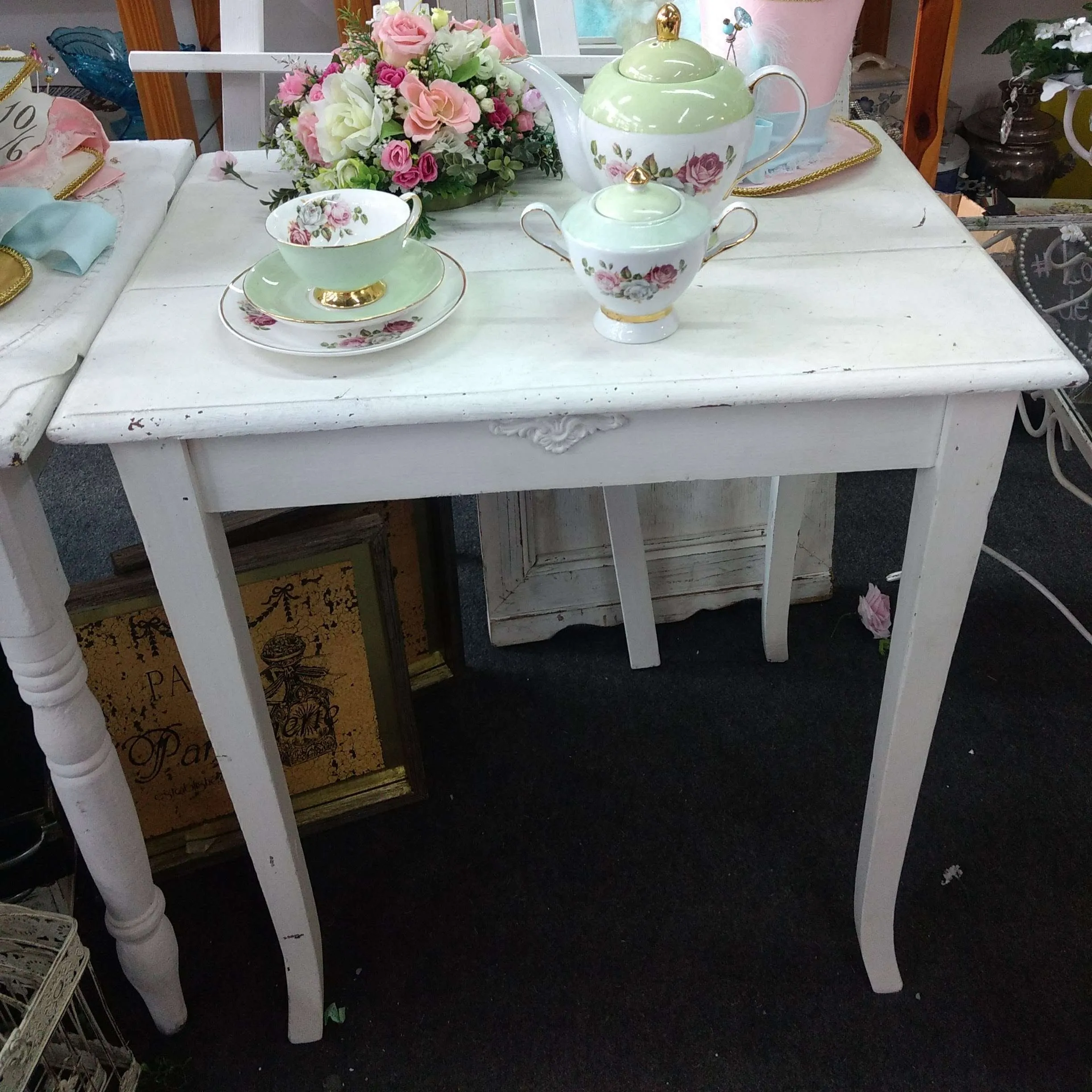 MESA DE CAMPO BLANCA " JAZMIN"  0,70 X 0,50 X 0.75