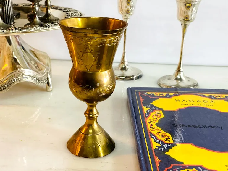 COPA BRONCE RITUAL JUDAICO CON "ESTRELLA DE DAVID""