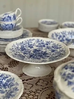 PIE DE TORTA  BLUE & WHITE PRINTEMPS - Diam. 24 x 9 cm Alt.