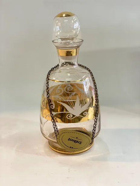  BOTELLON CRISTAL Y ORO "BOT04"