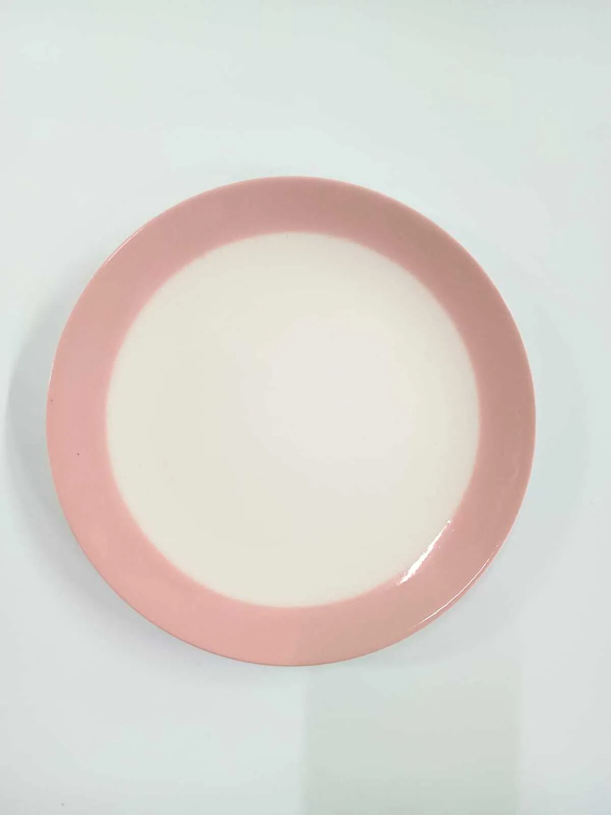 PLATO POSTRE BORDE ROSA "FESTIVAL" 19 CM