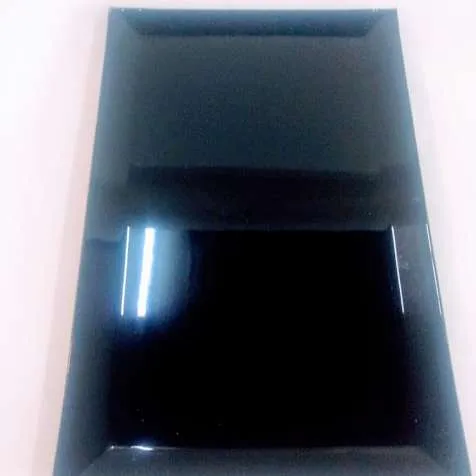 BANDEJA  VITREA NEGRO 43 X 29 CM (SN001)