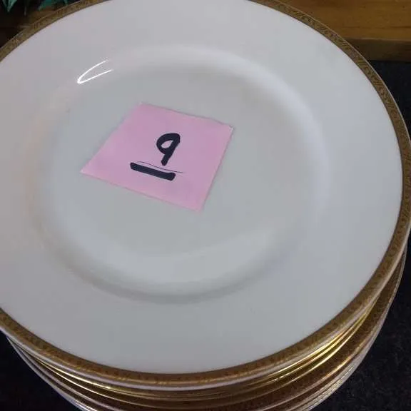 PLATO POSTRE/ENTRADA "BAVARIA"BORDE ORO 19 CM  "ME11"