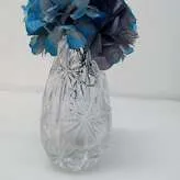 FLORERO VIOLETERO CRISTAL FRANCES  ANTIGUO "FVCAF2"  2 X 15 CM