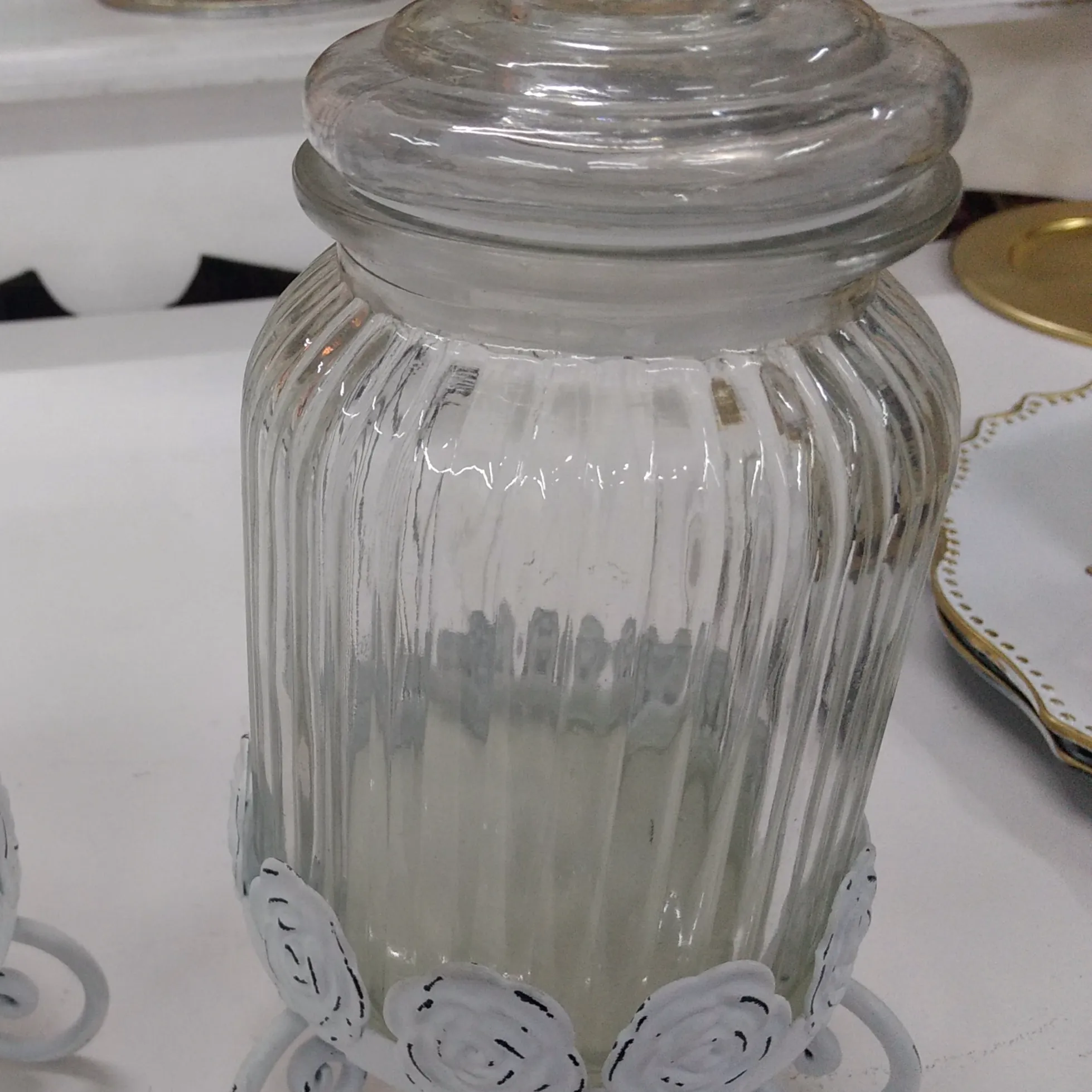 CARAMELERA "FLOWER" BASE FLORES BLANCAS- ALTA -D12.alt.24 (CB034)