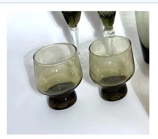VASO CRISTAL FUME CON PIE 