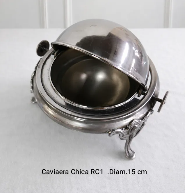 CAVIARERA CHICA  PLATA ANTIQUE RC 1  Diam. 15 cm