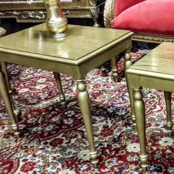 MESITA RATONA RECTANGULAR ORO grande 0.50 x0.35 x 0.50 alt