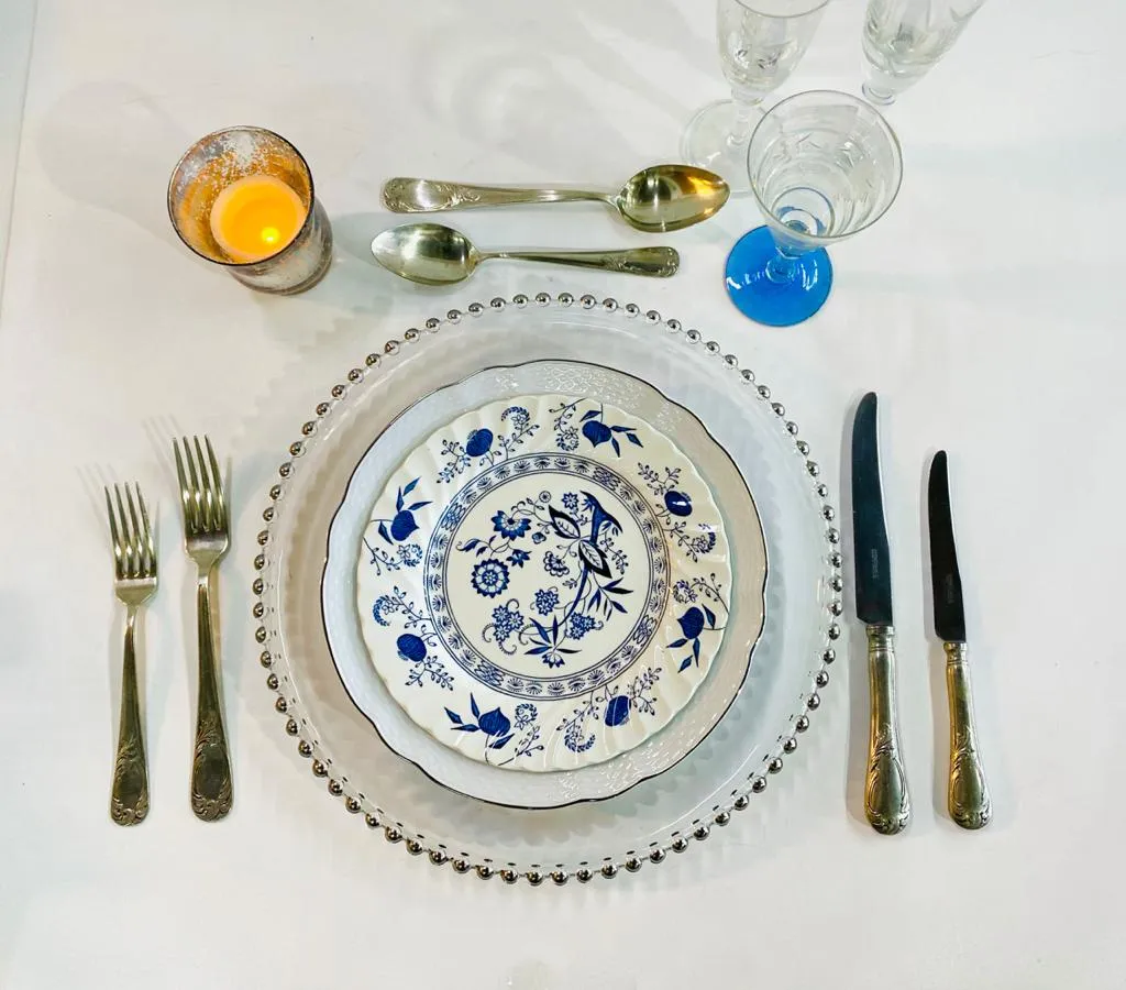 JUEGO DE CUBIERTOS  METAL PLATEADO ANTIQUE