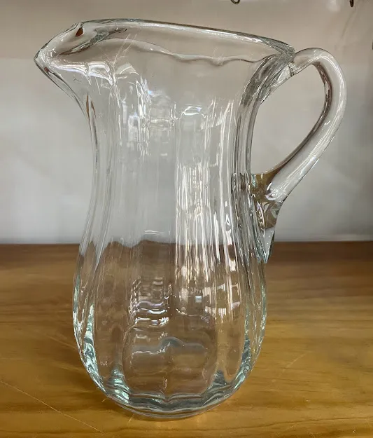 JARRA  CRISTAL LISO FACETADO  "JCF" ALT 26 BASE 18 CM