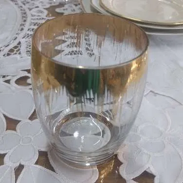 VASO CRISTAL ANTIQUE PICOS ORO 