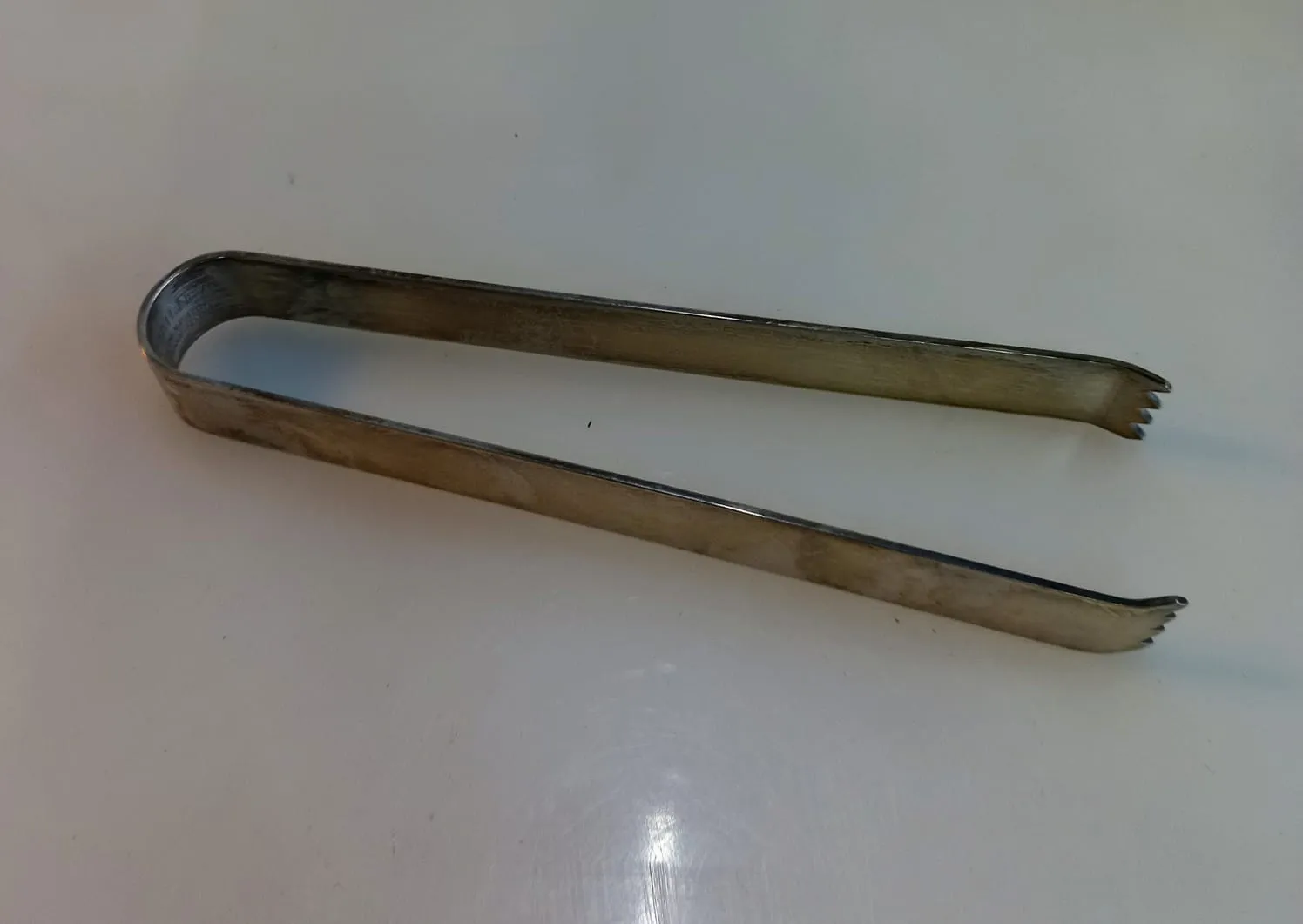 PINZA DE HIELO DE PLATA ANTIQUE 14 CM