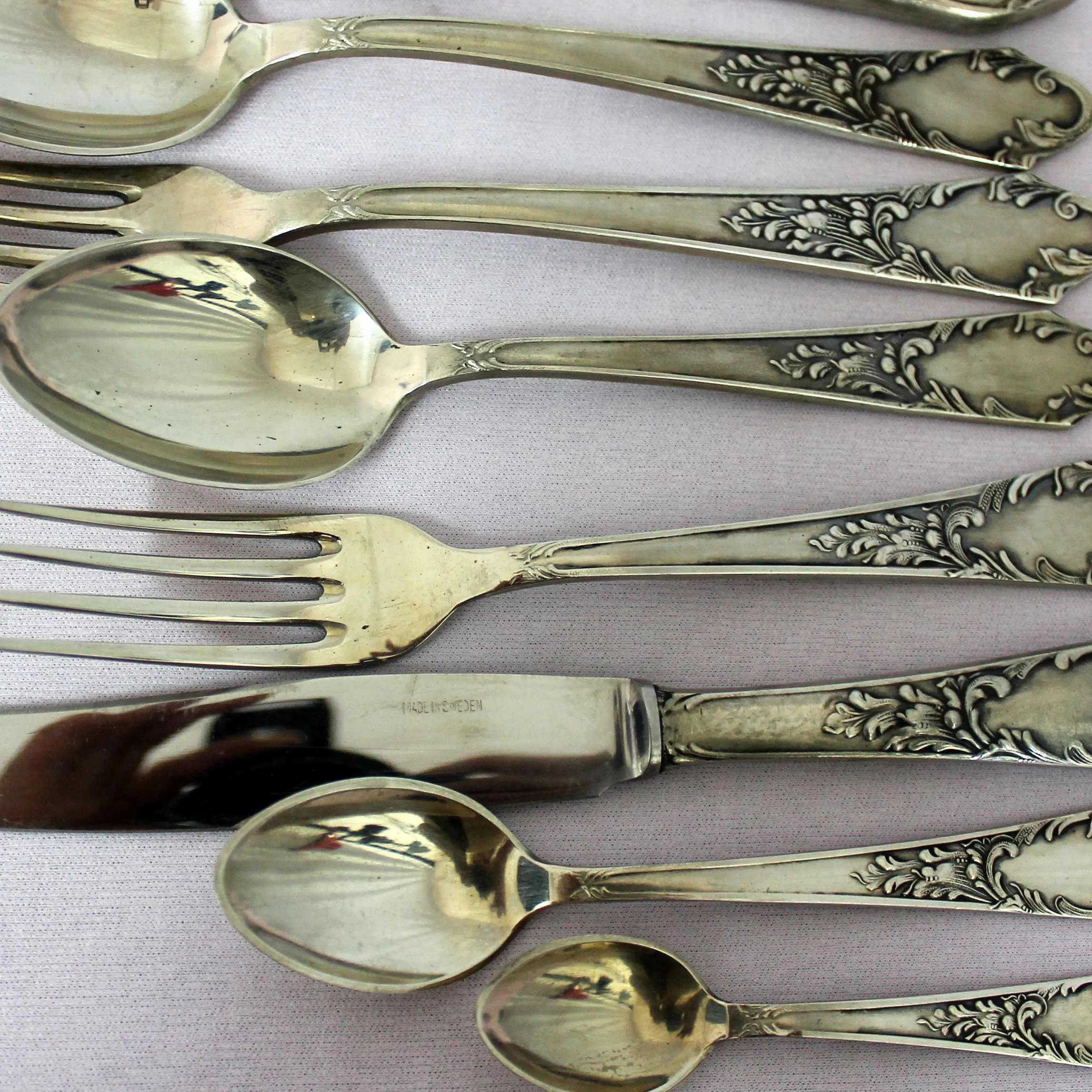 TENEDOR DE ENTRADA PLATA LABRADA ANTIQUE