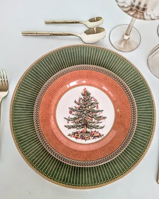 PLATO ENTRADA NAVIDAD ROJO