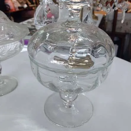 CARAMELERA  CRISTAL ANTIQUE CON PIE "CCAP"