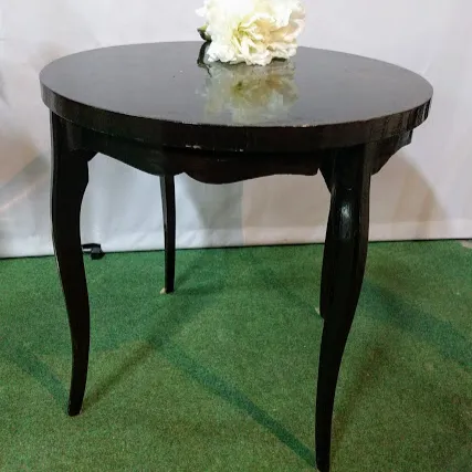 MESITA PROVENZAL REDONDA MADERA OSCURA