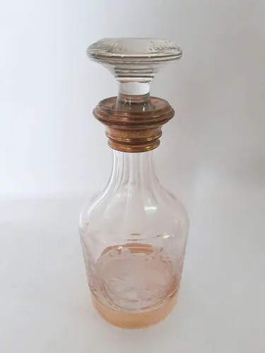 BOTELLON CRISTAL Y ORO  ALT 27 CM "BOT10"