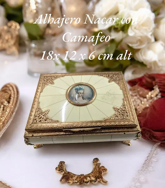 ALHAJERO NACAR CAMAFEO 18 X 12 X 6 CM ALT.