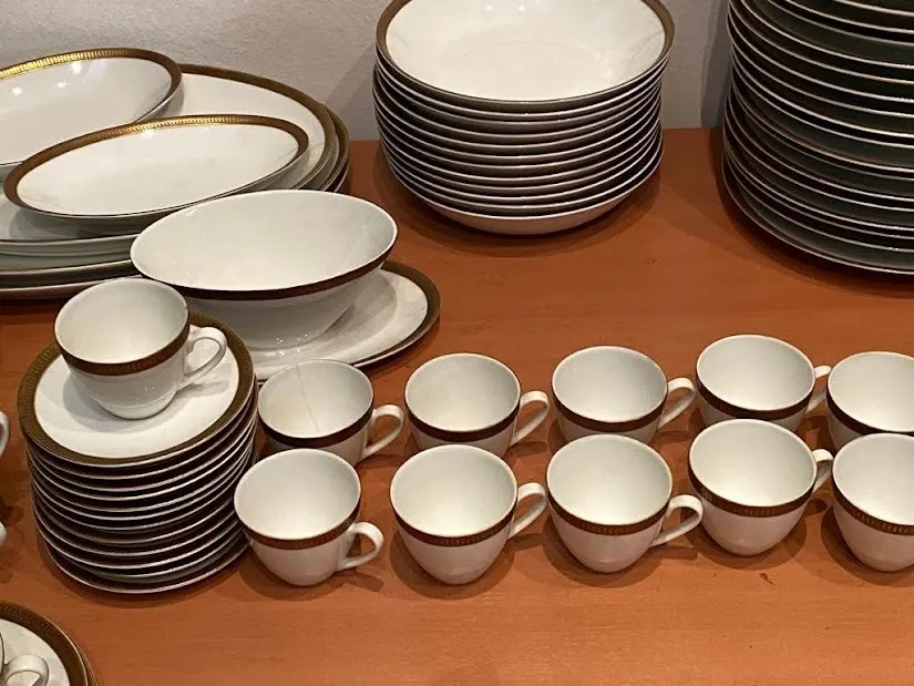 TAZA DE CAFÉ VERBANO AZUL Y ORO VERBANO