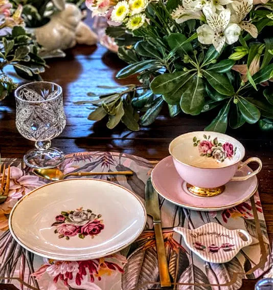 PLATOS DE POSTRE PORCELANA VINTAGE MIX