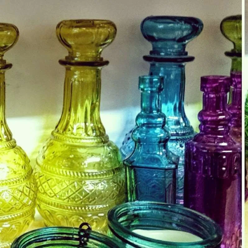 BOTELLONES  DE COLORES  VERDE