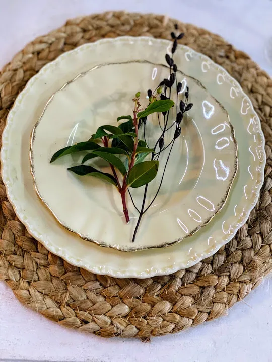 PLATO DE POSTRE ANTIQUE BORDE ORO 17/20 CM