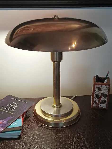 LAMPARA DE ESCRITORIO BRONCE "OXFORD" ALT. 40 CM CAMPABA 38 CM