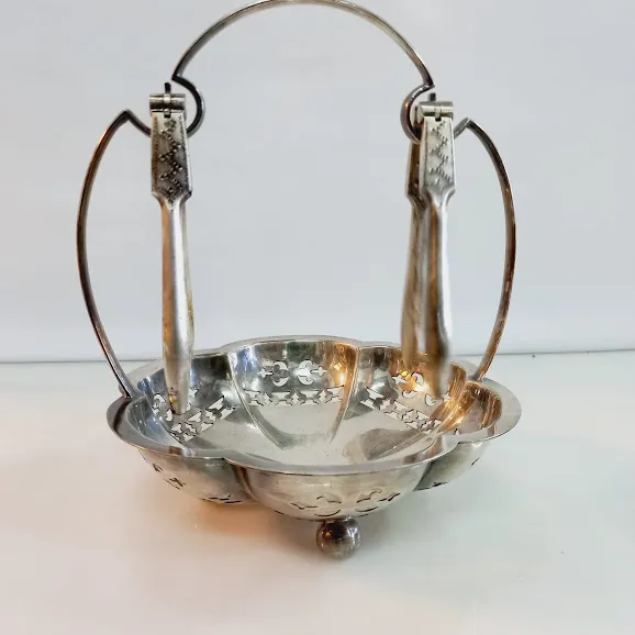 CENTRO PLATA CANASTITA CPC 02  CON 2 PINZAS ( 14 X 9 X 10 ALT)