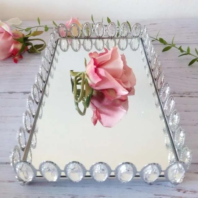 BANDEJA PLATA DIAMANTE RECTANGULAR 42 x 28 cm (CP010)