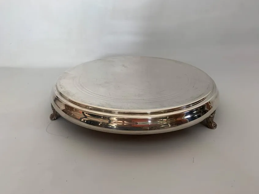 TORTERA PLATA ANTIQUE con rayas  TPA  10 diam .30 cm