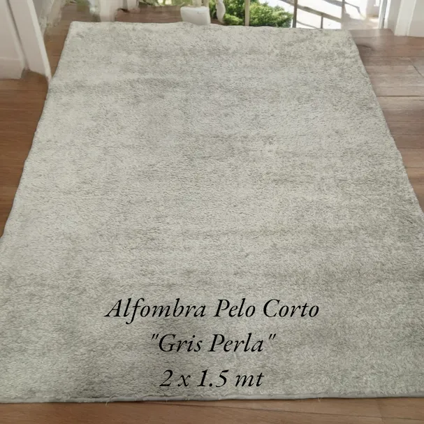 ALFOMBRA PELO CORTO "GRIS PERLA"  2 X 1.50 MT